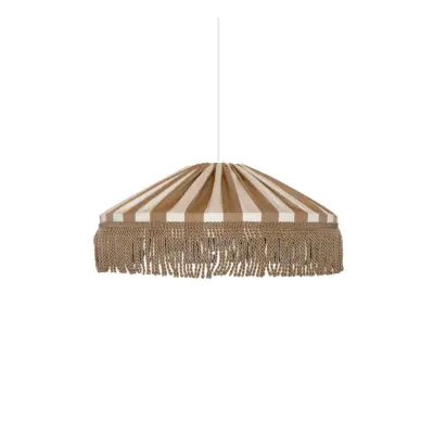 Taklampa Capri D58 s/v frans E27 5m IP44 taupe/vit