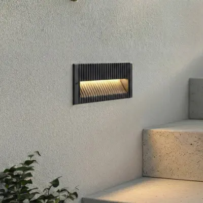 Tavion LED-vägginbyggnadslampa, antracit, 25 cm, IP65 Lucande - Terrass - Modern - Aluminium - Med en ljuskälla