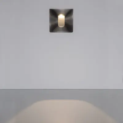Telke LED Square Utomhus Inbyggdsvägglampa Steel - Lucande - Modern - Metall - Vinklad