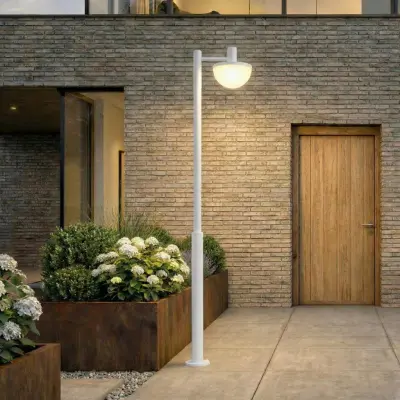 Toras LED-utomhuslampa, CCT, dimbar, ljusgrå, 1 lampa – Lucande - Modern - Aluminium - Med en ljuskälla