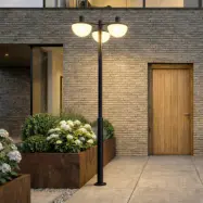 Toras LED-utomhuslampa, CCT, dimbar, svart, 3 lampor – Lucande - Modern - Aluminium - Med flera ljuskällor