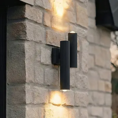 Torvian LED-utomhusvägglampa, 2 lampor, metall, antracit Lucande - Terrass - Modern - Med flera ljuskällor