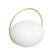UMAGE - Orbit LED-batteridriven bordslampa, vit/mässing, IP44 CCT