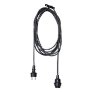 Upphäng 5m E27 utomhusbruk, svart