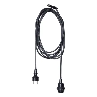 Upphäng 5m E27 utomhusbruk, svart