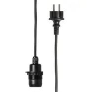 Utomhuskabel E27 svart 5m