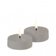 Uyuni - Laddningsbara Te Ljus LED 2-pack Maxi 6x2,3 cm Sandstone Plain Lighting