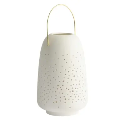 Uyuni Lighting - Keramiklykta, 15 x 24 cm, vit