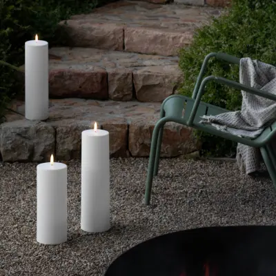 PILLAR Maxi utomhus-LED-ljus, höjd 40 cm, IPX5 – Uyuni Lighting - Vardagsrum - Design - Plast - Med en ljuskälla