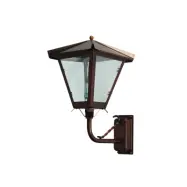 Vägglykta Gustav upp koppar/fönsterglas