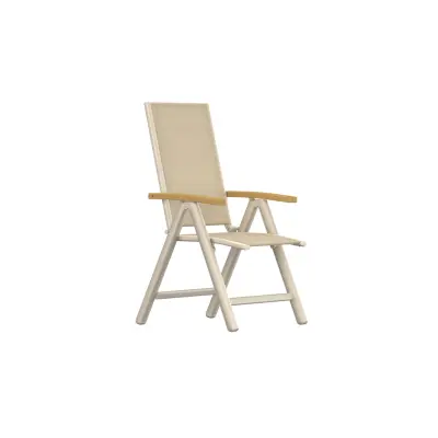 VENTURE HOME Panama Light 5-positionsfåtölj 2-pack beige/teak