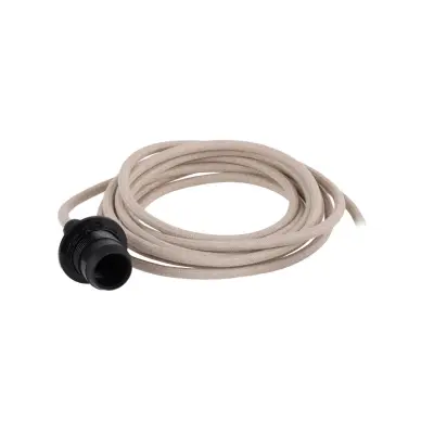 Watt&Veke - E27-uttag, beige, stickkontakt, 5 m, IP44 – Watt&Veke