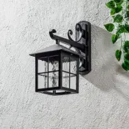 Winchester BL19 utomhusvägglampa, svart/klar, IP43 – Elstead - Metall - Med en ljuskälla