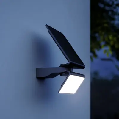 XSolar L-S One LED-solcellslampa, antracit, sensor – STEINEL - Plast - Vinklad