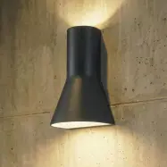 Zephy LED-utomhusvägglampa för utomhusbruk, upp/ned, svart, CCT – Lucande - Modern - Aluminium - Med flera ljuskällor