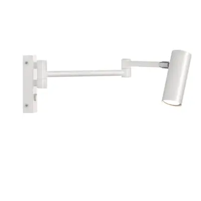 Örsjö Belysning Puck vägglampa lång m. kabel, Vit