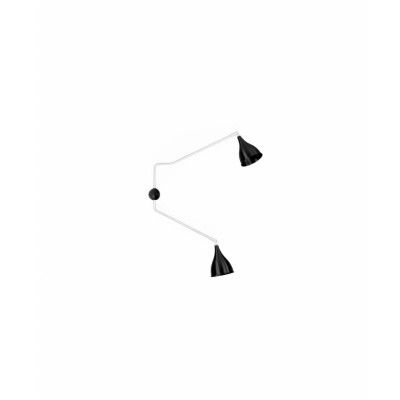 101 Copenhagen - Le Six Vägglampa Dubbel Arm Svart