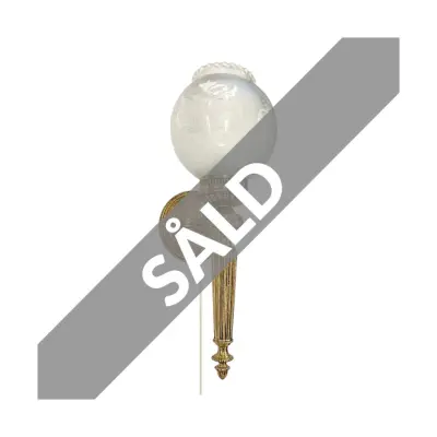 AH vägglampett, mässing/glas (1116)