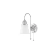 Ahlström vägglampa nickel/vit