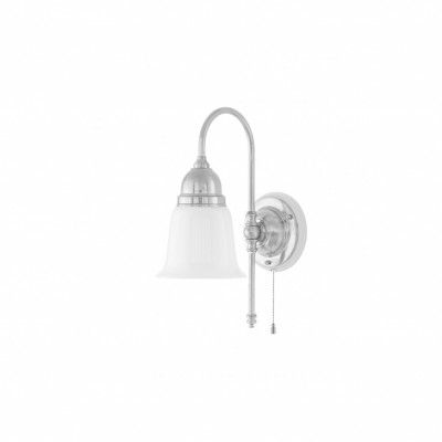 Ahlström vägglampa nickel/vit