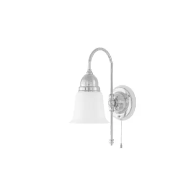 Ahlström vägglampa nickel/vit