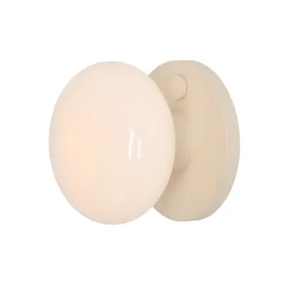 ALDEX - Flo vägglampa, beige, Ø 19 cm, glas