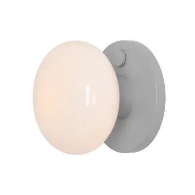 ALDEX - Flo vägglampa, grå, Ø 19 cm, glas