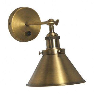 Anton vägglampa, Antikmässing 18cm