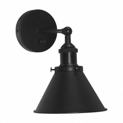 Anton vägglampa, Svart 18cm