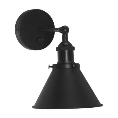 Anton vägglampa, Svart 18cm