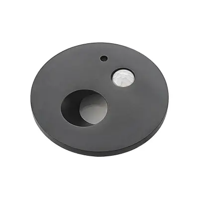 Arcchio - Neru Round LED Inbyggdsvägglampa w/Sensor Black