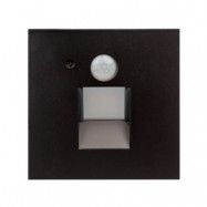 Arcchio - Neru Square LED Inbyggdsvägglampa w/Sensor Black