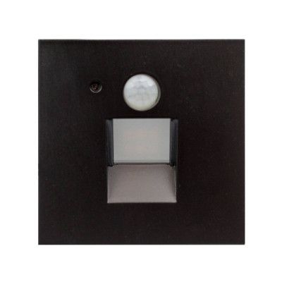 Arcchio - Neru Square LED Inbyggdsvägglampa w/Sensor Black