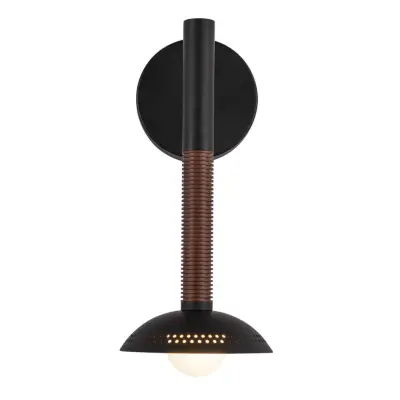 Arden LED-vägglampa, svart, höjd 36 cm, metall, dimbar – Elstead - Vardagsrum - Modern - Aluminium - Med en ljuskälla