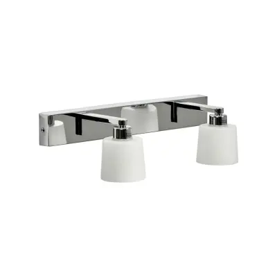 Armaturhantverk Ulvö väkklampa IP44 2-arm krom/vit