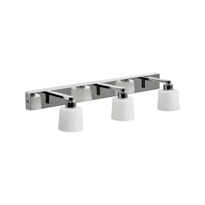 Armaturhantverk Ulvö väkklampa IP44 3-arm krom/vit