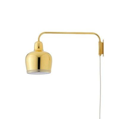 Artek - A330S Golden Bell Vägglampa Brass/White