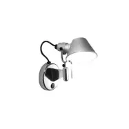 Artemide - Tolomeo Micro Faretto vägglampa med strömbrytare, aluminium