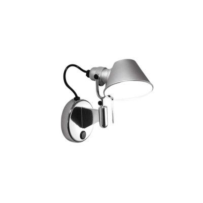 Artemide - Tolomeo Micro Faretto vägglampa med strömbrytare, aluminium