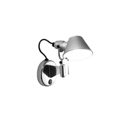Artemide - Tolomeo Micro Faretto vägglampa med strömbrytare, aluminium