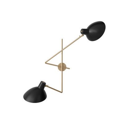 Astep - VV Cinquanta Twin Vägglampa Brass/Black