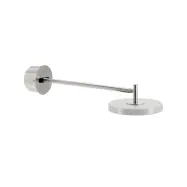 Asteria Long LED-vägglampa, grå, stål, fast anslutning – UMAGE - Vardagsrum - Design - Metall - Med en ljuskälla