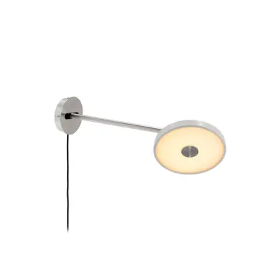 Asteria Long LED-vägglampa, grå, stål, stickkontakt – UMAGE - Vardagsrum - Design - Metall - Med en ljuskälla