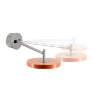 Asteria Long LED-vägglampa, orange, stål, fast anslutning – UMAGE - Vardagsrum - Design - Metall - Med en ljuskälla