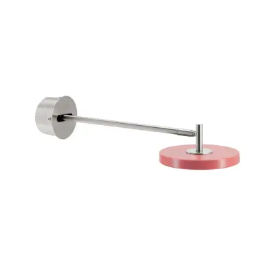 Asteria Long LED-vägglampa, rosa, stål, fast anslutning – UMAGE - Vardagsrum - Design - Metall - Med en ljuskälla