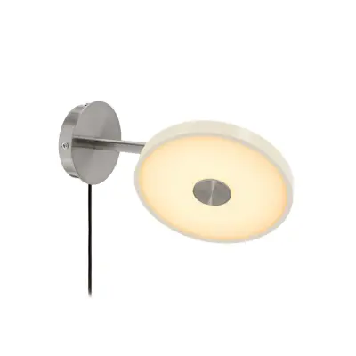 Asteria Short LED-vägglampa, vit, stål, stickkontakt – UMAGE - Vardagsrum - Design - Metall - Med en ljuskälla