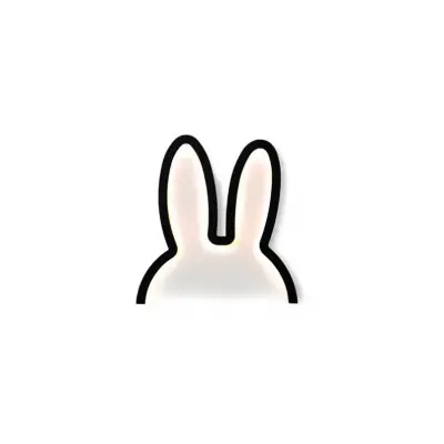 Atelier Pierre - Miffy Vägglampa Black LED Mood Light Small