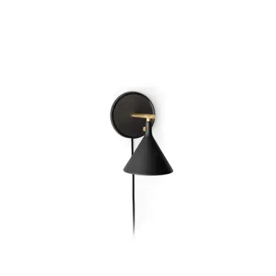 Audo Copenhagen - Cast Sconce LED-vägglampa, svart, stickkontakt, dimbarAudo