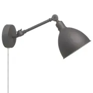 Bazar mini vägglampa, grå 25cm