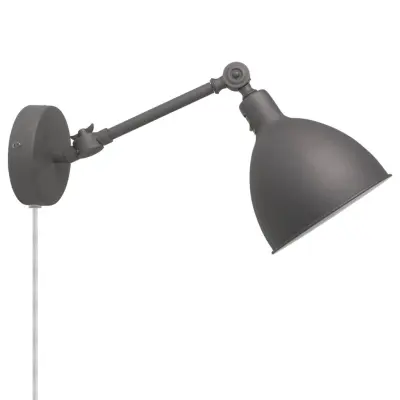 Bazar mini vägglampa, grå 25cm